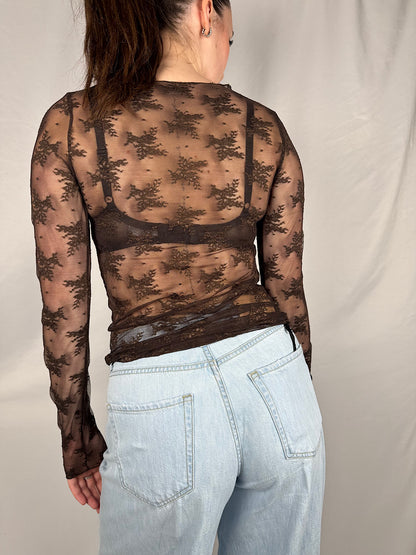 Maglia Basic in Pizzo  Armonia Moro