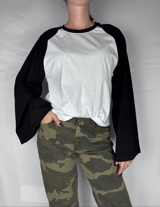 T-Shirt Bicolor Vicolo Nero/Bianco