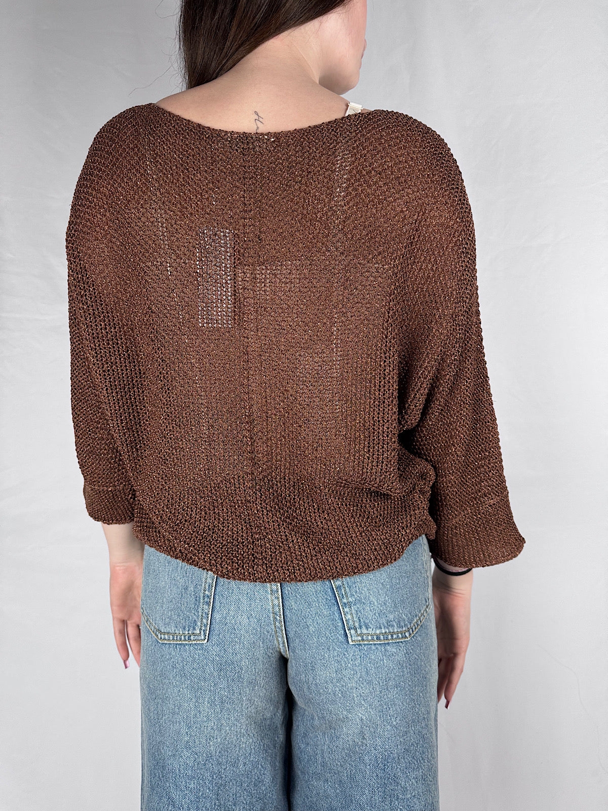 Maglia In Filo Lurex Armonia  Moro