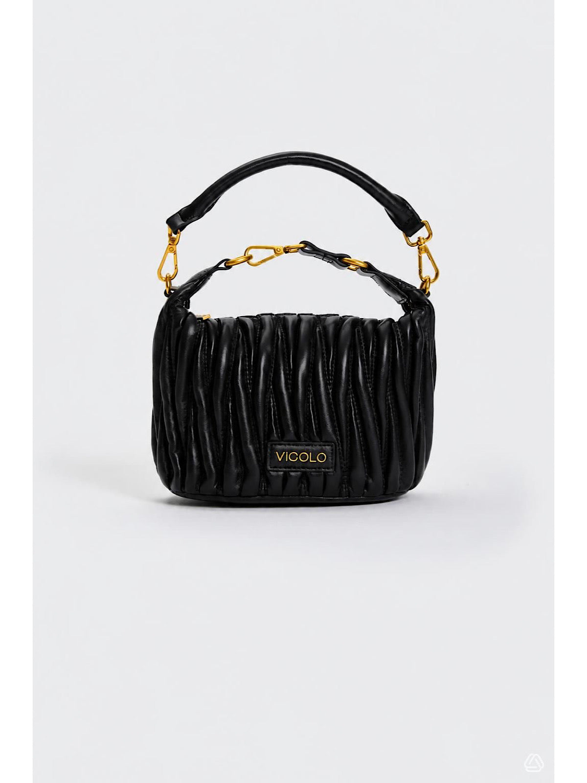 Borsa Hook Ecopelle Trapuntata Puffy Vicolo Nero