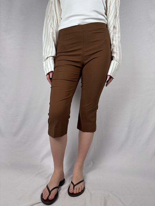 Pantalone Capri Tensione In Tabacco