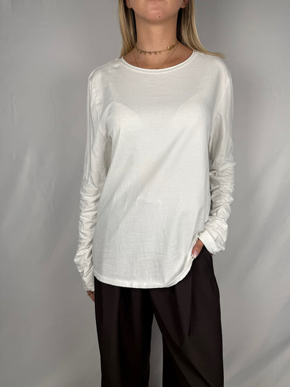 T-Shirt a Manicha Lunga Armonia Bianca