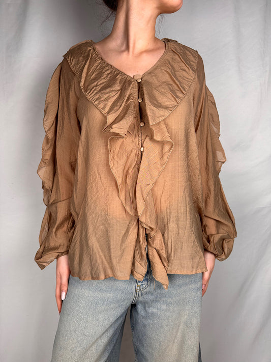 Camicia Con Gala Armonia Cammello