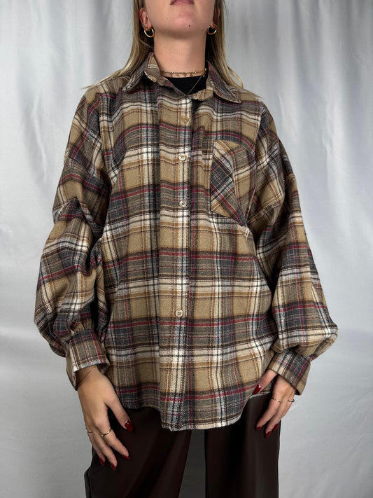 Camicia Check Beige/Moro Armonia