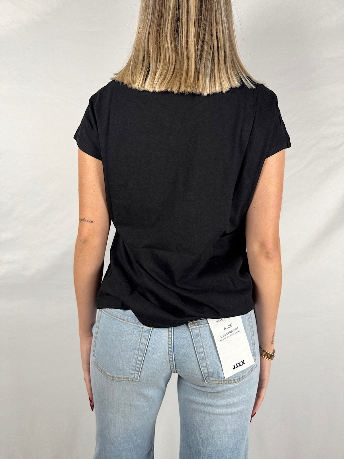 T-Shirt Girocollo Basica Nera JJXX