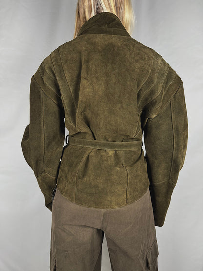 Giacca Kimono in Vera Pelle Vicolo Militare
