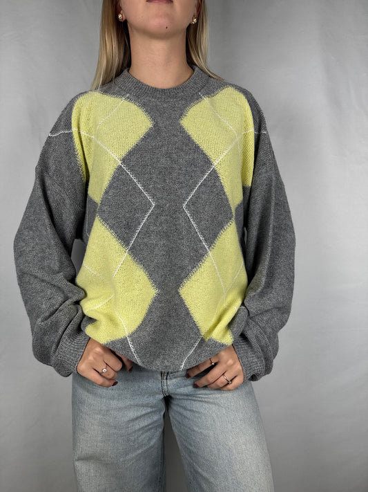 Maglia con Rombi Grigio Vicolo