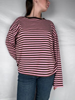 T-shirt Long Sleeve Righe Armonia Bordeaux