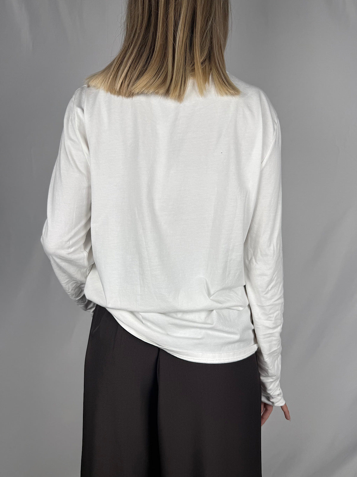 T-Shirt a Manicha Lunga Armonia Bianca