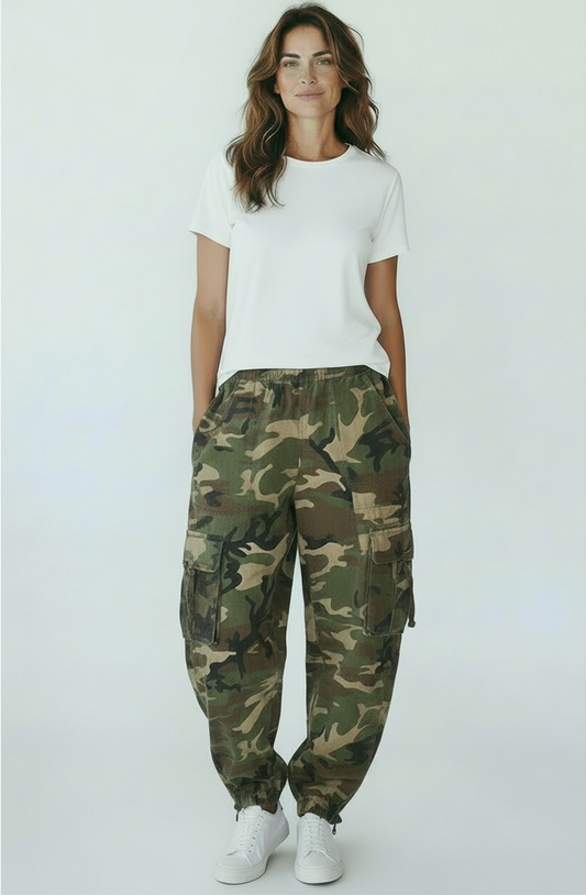 Pantalone Cargo Camouflage Tensione In Military