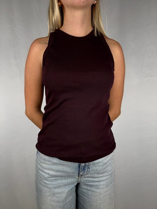 Canotta Cotone Costine Vino Vicolo