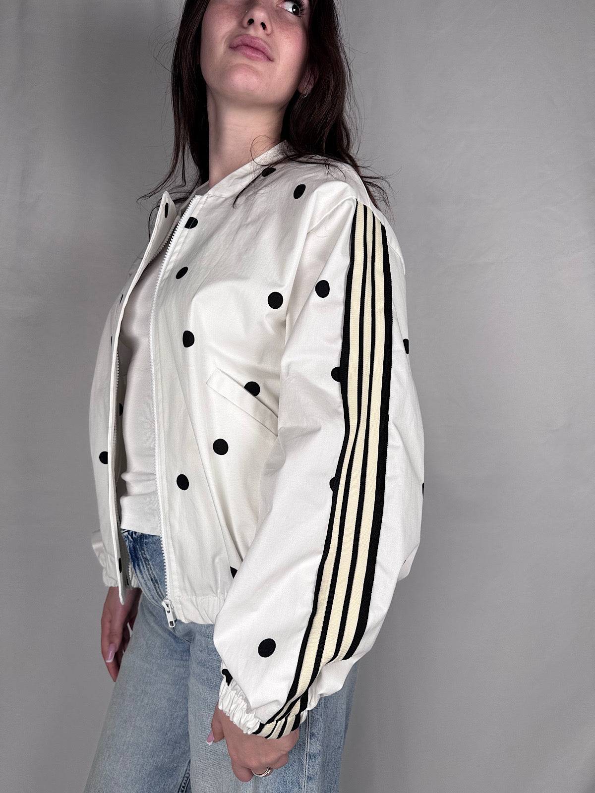 Bomber Pois Vicolo Bianco/Nero