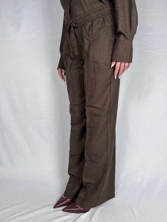 Pantalone con Coulisse JJXX Marrone Melange