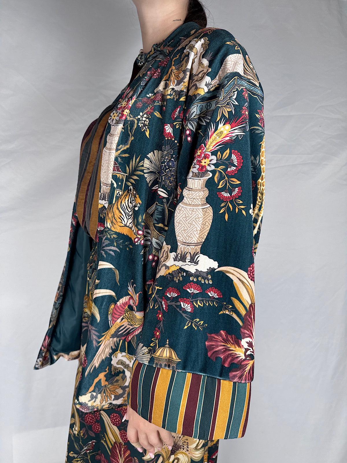 Giacca Kimono Ciniglia Stampa Savana "Nomad" Haveone Cina