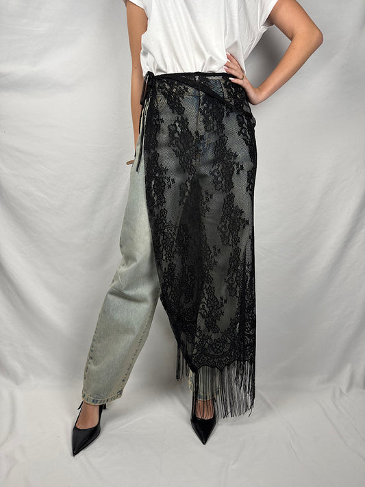 Gonna-Pareo Lungo Nero Vicolo