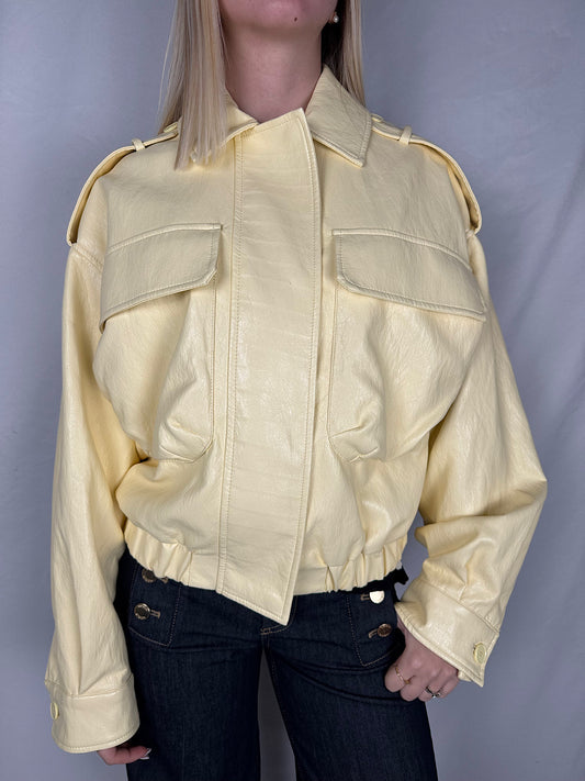 Bomber Eco-Pelle Giallo Vicolo