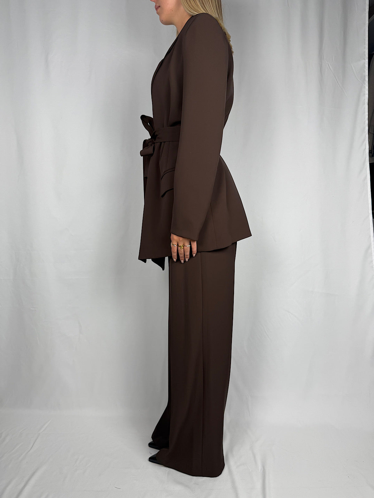 Giacca con Fiocco Vicolo Marrone