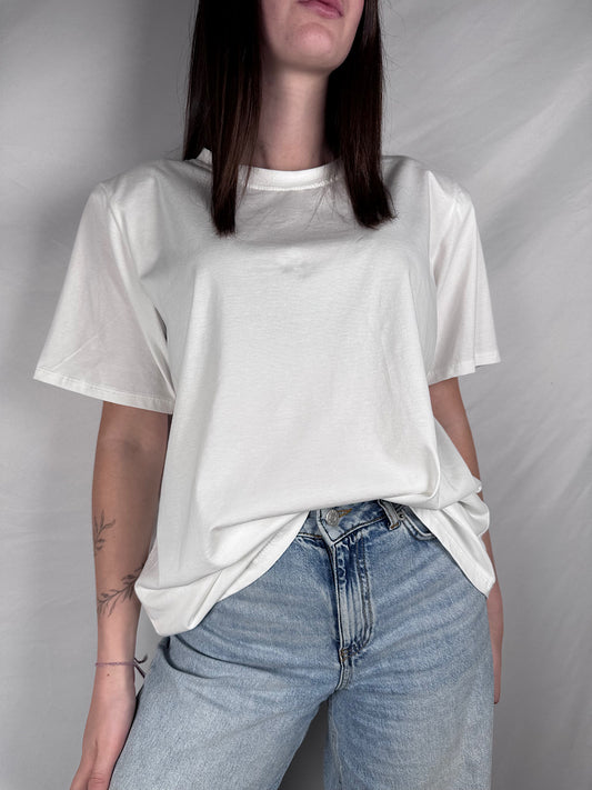 T-shirt con Spalline Imbottite Armonia Bianca