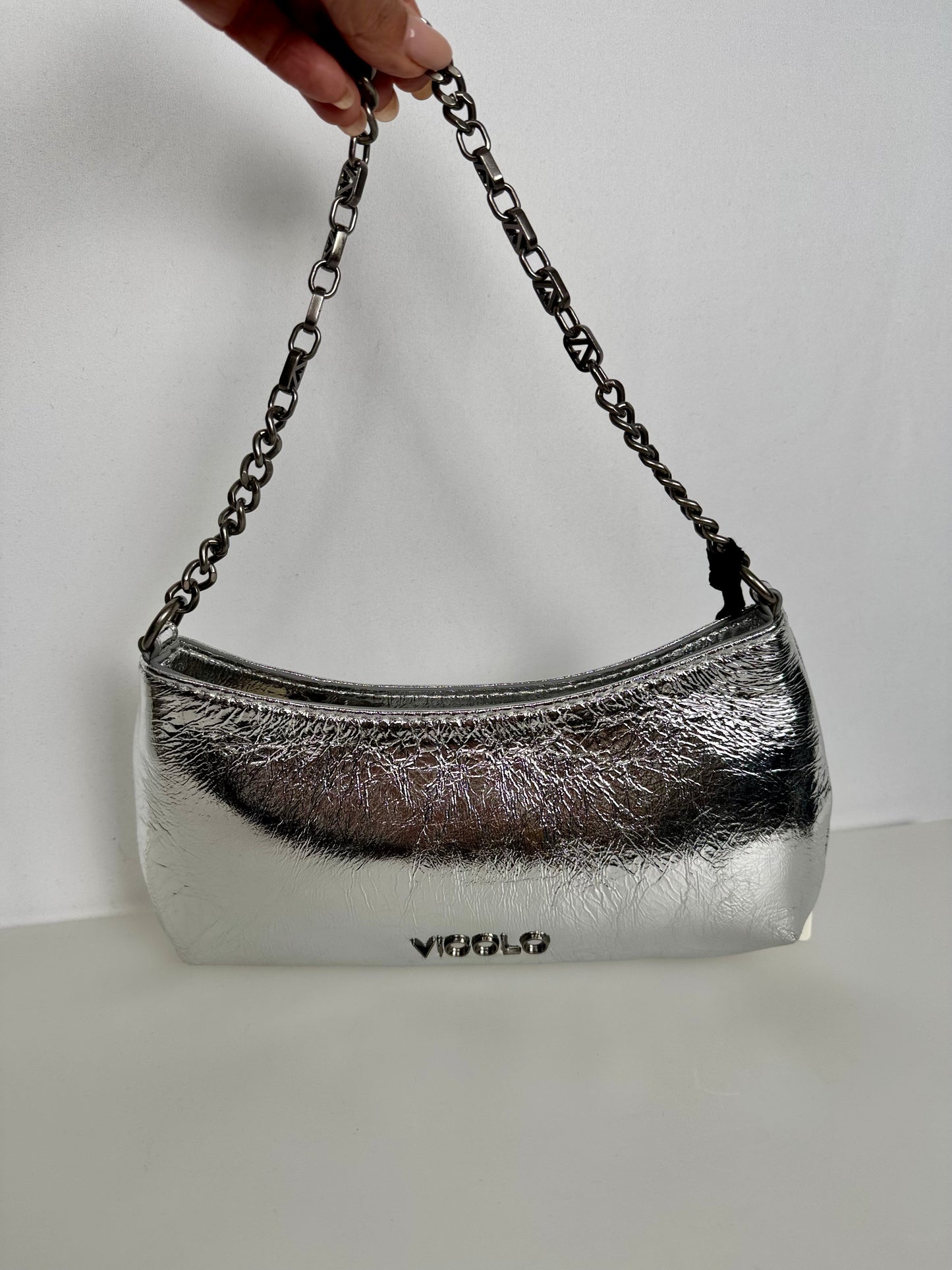 Borsa Metal Mirror Argento Vicolo