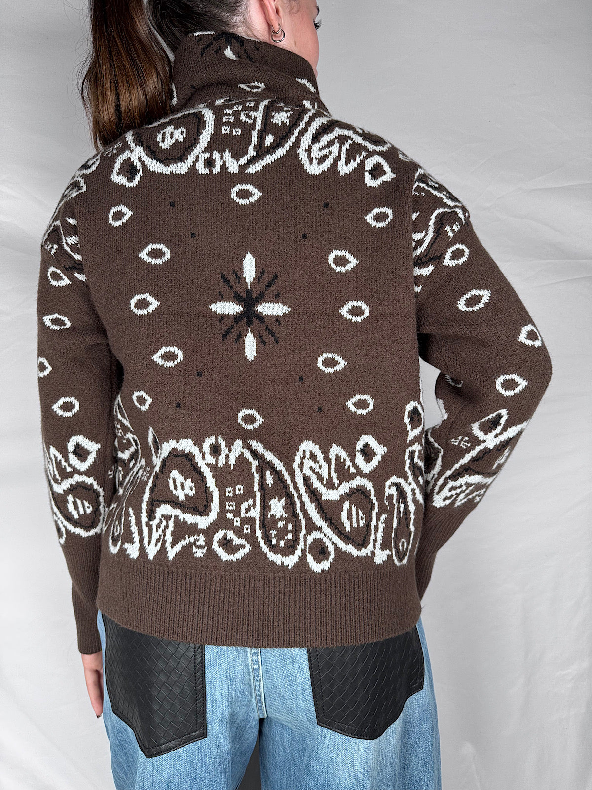 Cardigan in Maglia Armonia Moro