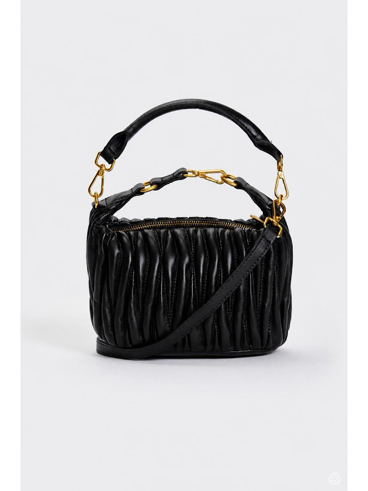 Borsa Hook Ecopelle Trapuntata Puffy Vicolo Nero