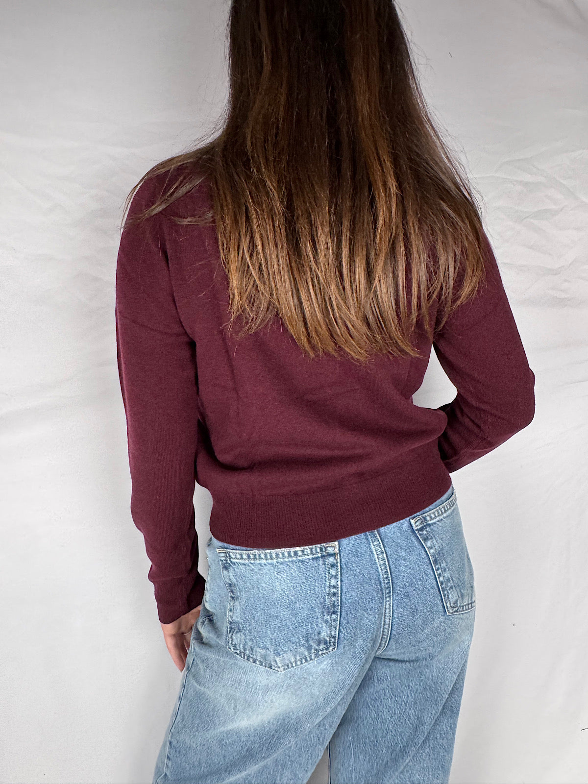 Coreana con Bottoni Ricoperti Vicolo Bordeaux