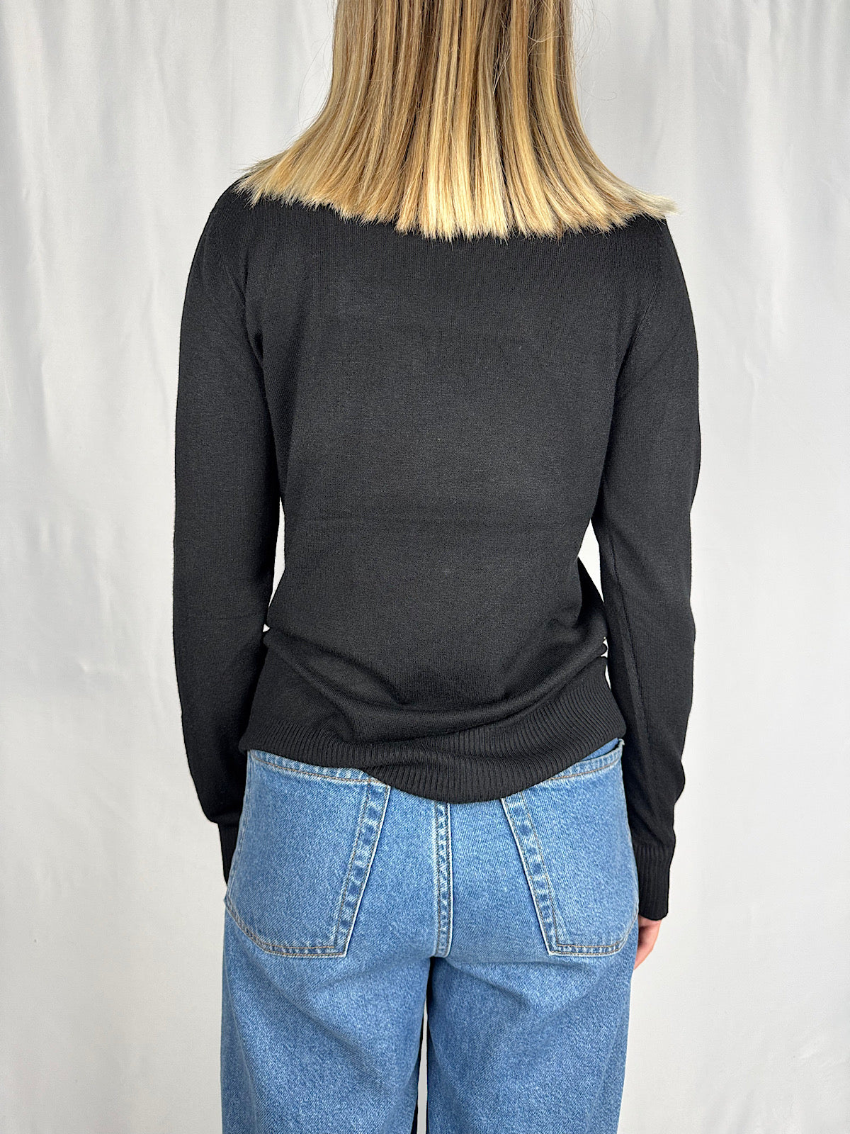 Maglia Dolcevita Nero Armonia