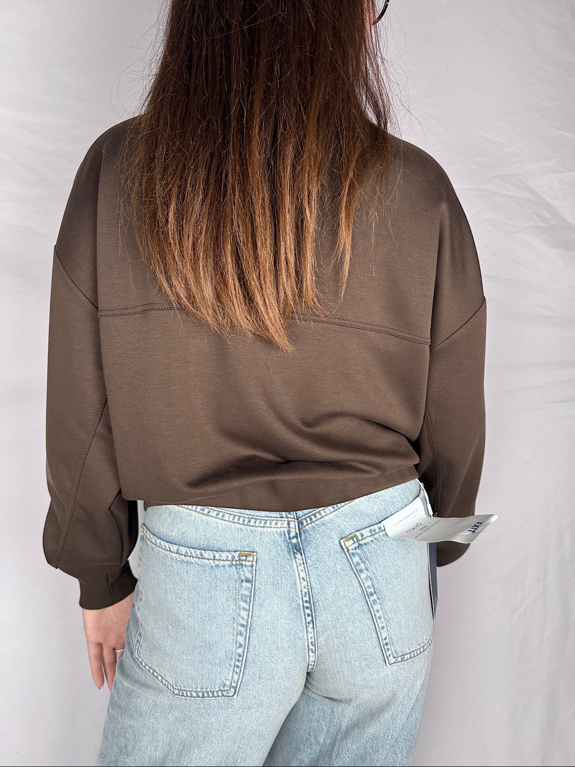 Felpa con Zip Vicolo Fondente