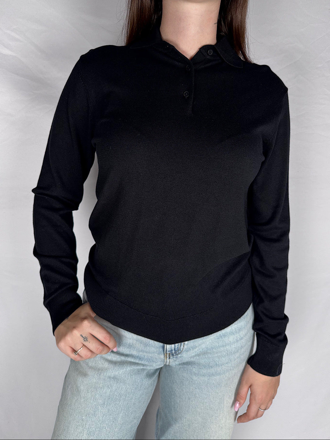 Polo Manica Lunga Markup Nero