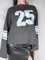 T-shirt Stampa College Vicolo Antracite