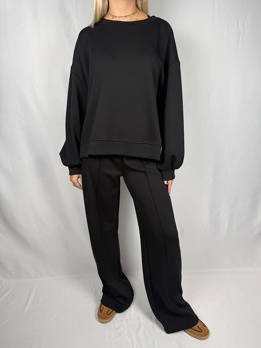 Pantalone Dritto in Felpa Vicolo Nero