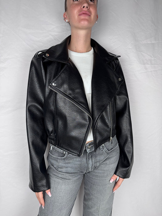 Giubbino Bomber Ecopelle Armonia Nero