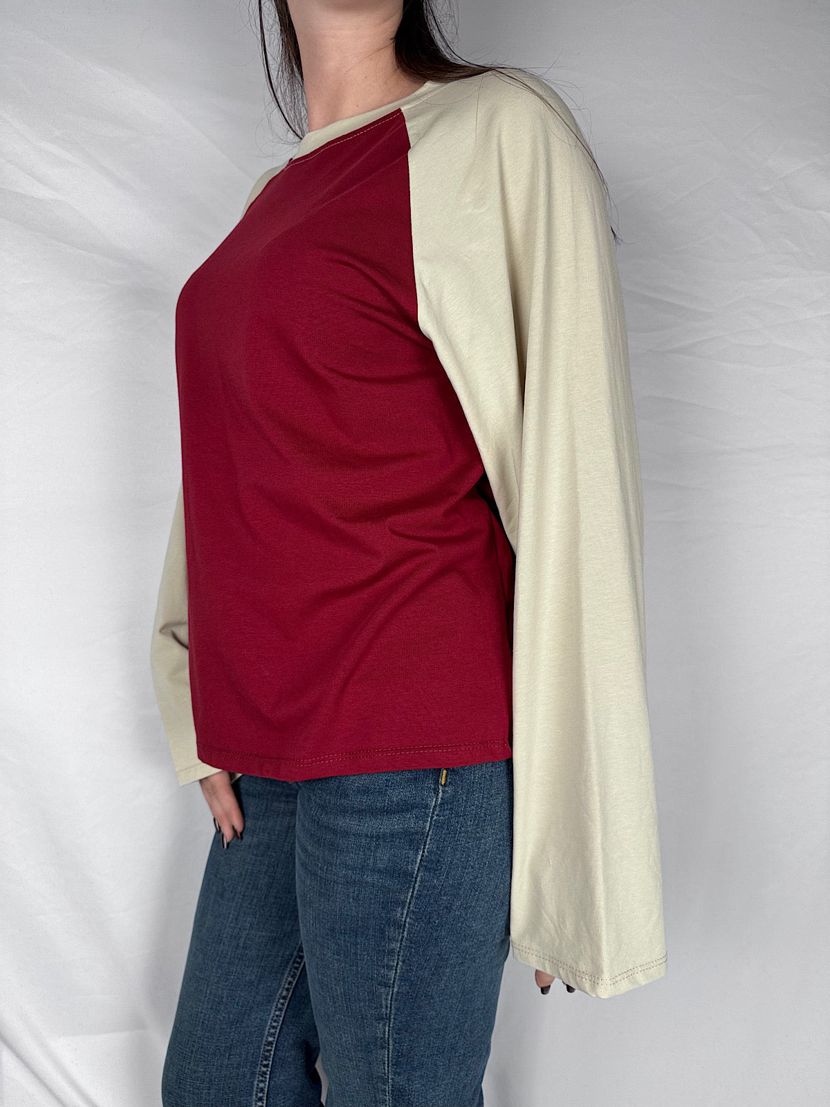 T-shirt Bicolor Armonia Bordeaux
