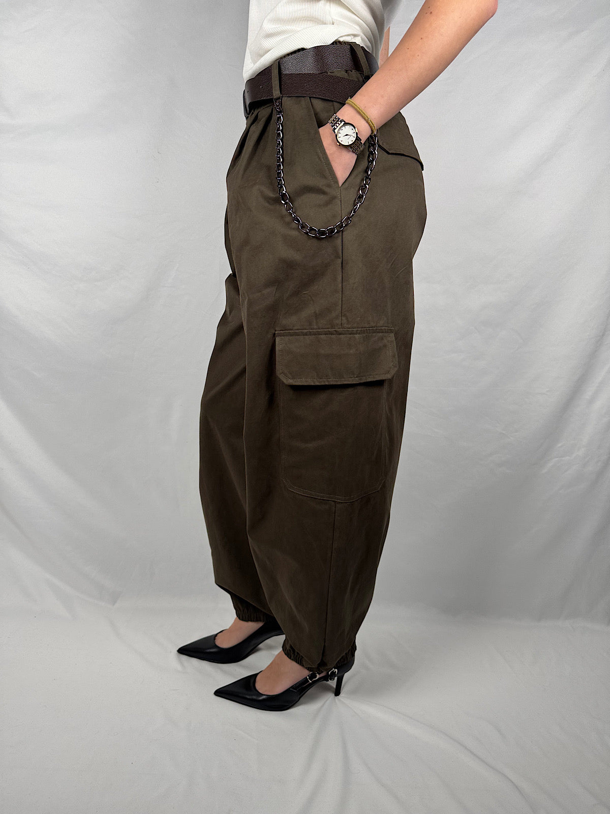 Pantalone Con Tascone e Cintura Vicolo Moro