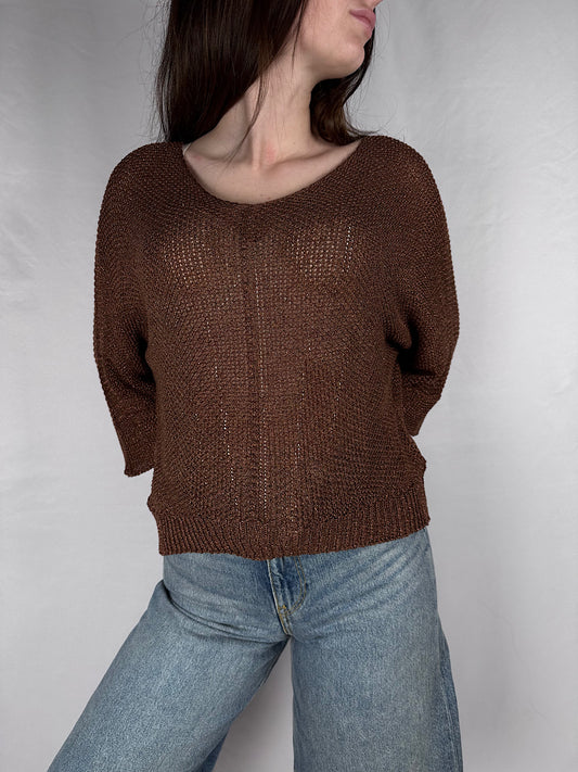 Maglia In Filo Lurex Armonia  Moro