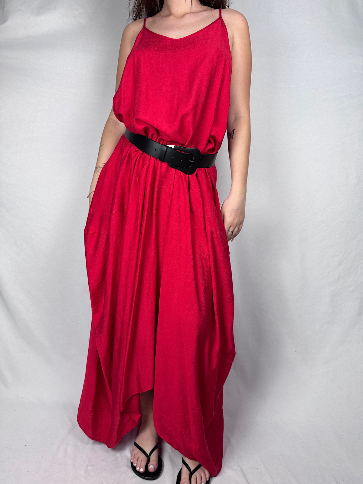 Abito Drappeggio Susy Mix Rosso