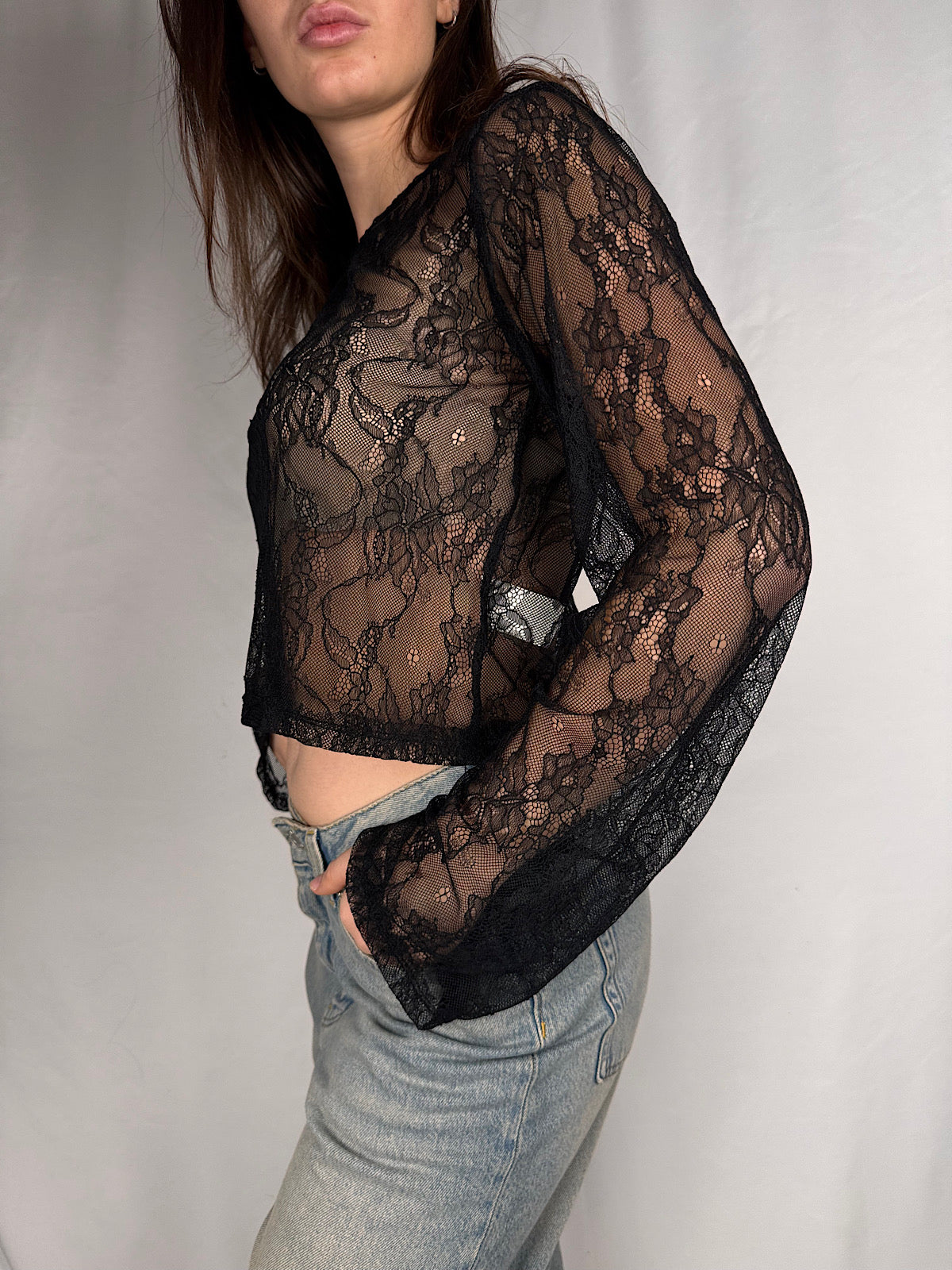Maglia Pizzo Armonia Nera