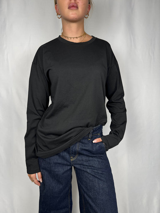 T-shirt Manica Lunga Tensione-In Nera