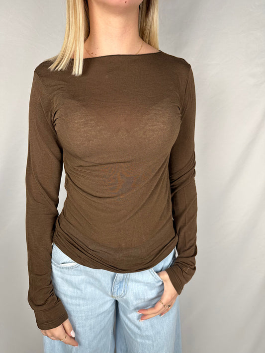 T-Shirt Basic Misto Seta Moro Vicolo