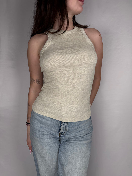 Canotta Vogatore JJXX A Costine Beige
