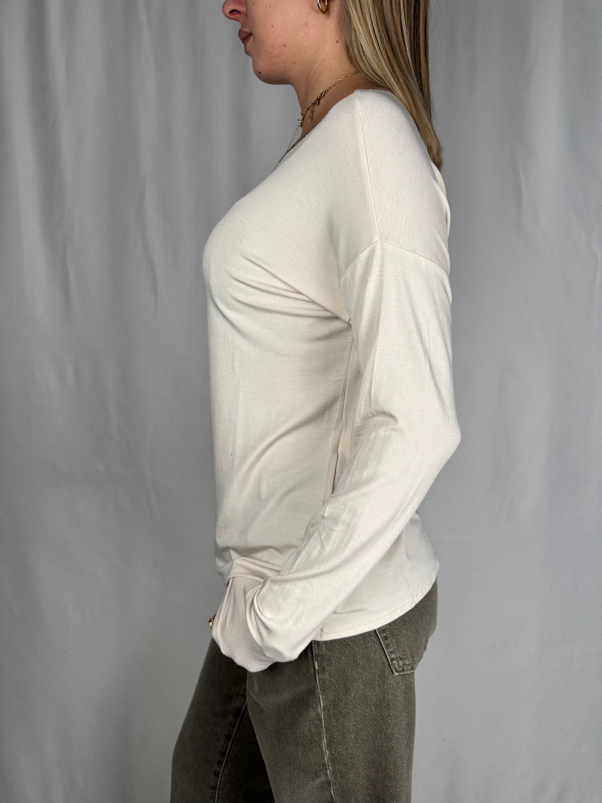 Maglia a Manica Lunga Panna SusyMix