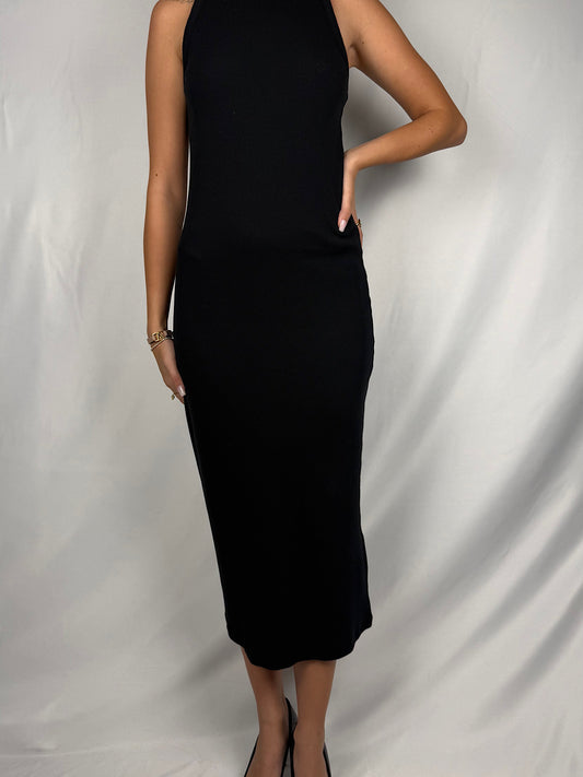 Abito Costine Cotone Vicolo Nero