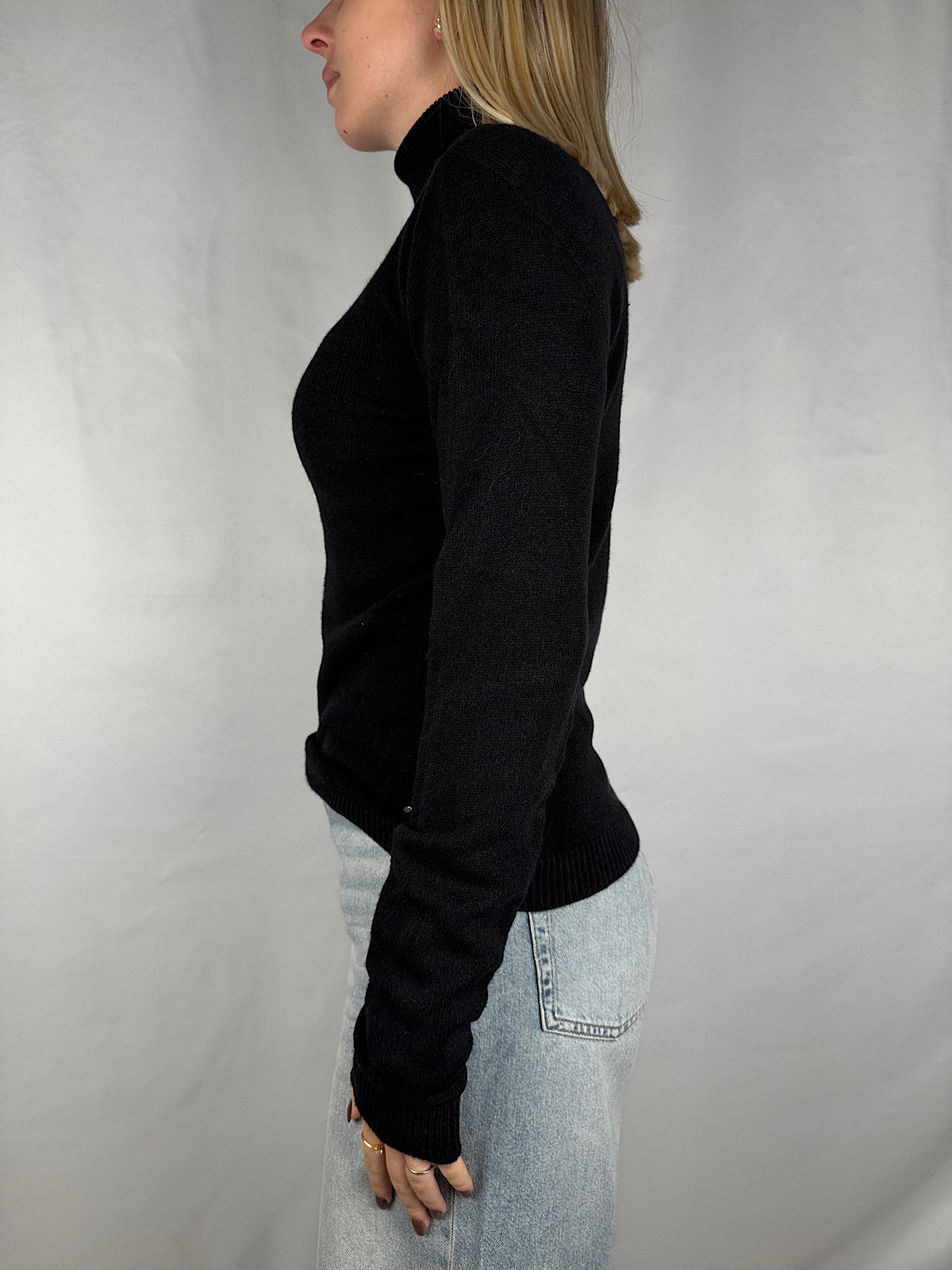 Maglia Dolcevita Nero Dixie