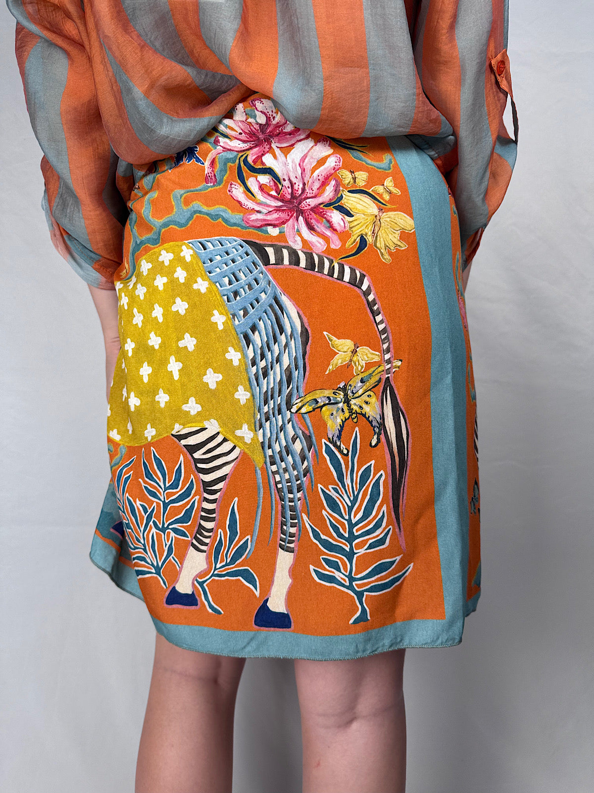 Gonna Pareo Midí Zebra Haveone