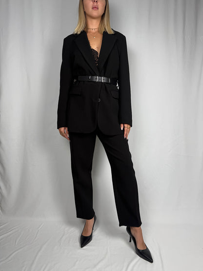 Pantalone con Cintura Tensione-In Nero