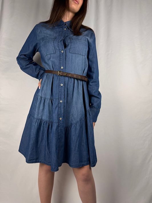Abito Effetto Jeans in Chambray Vicolo
