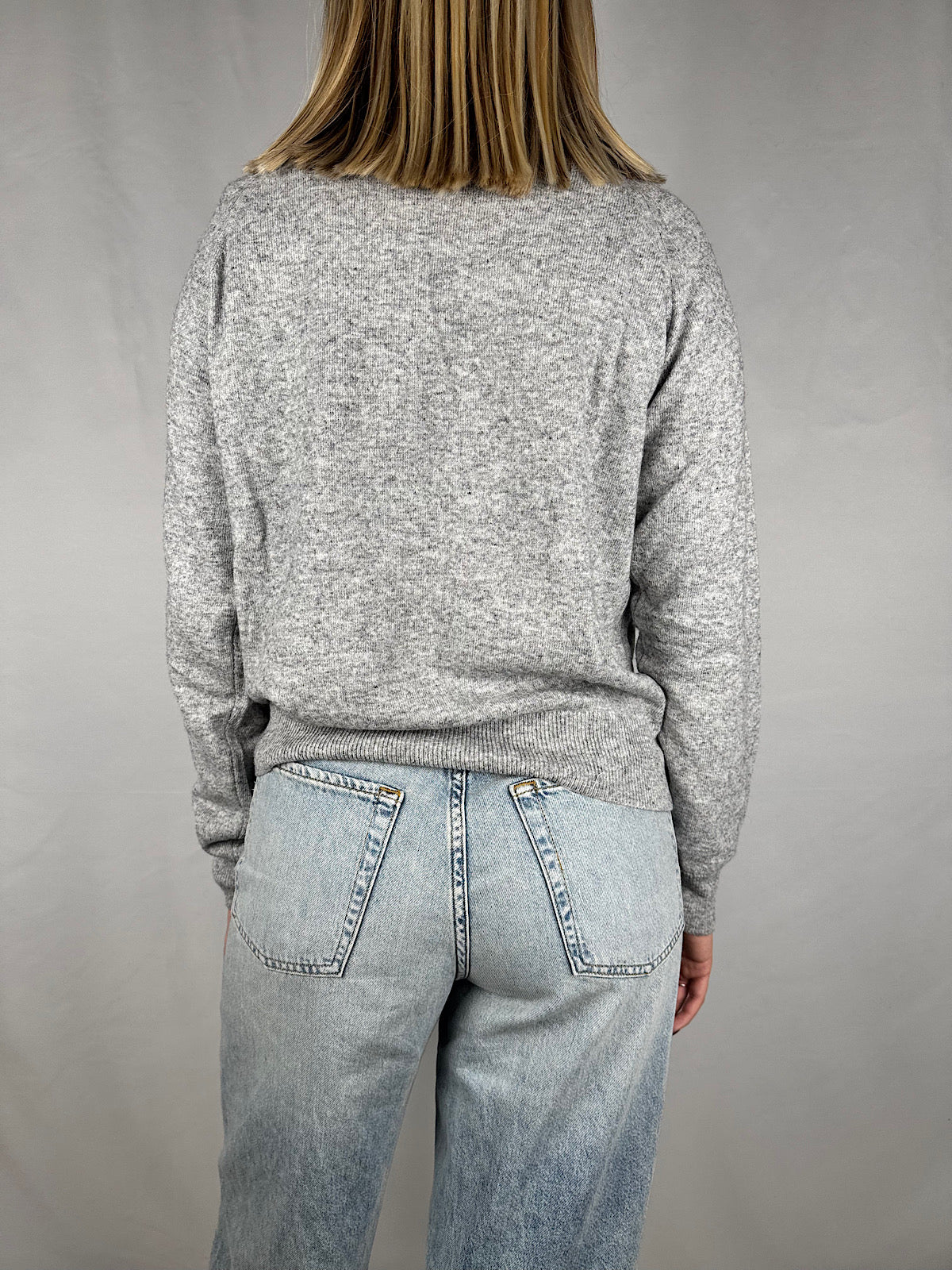 Cardigan Bottoni Gioiello Grigio Vicolo