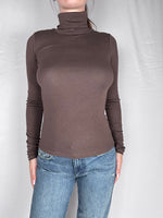 Maglia Basic A Manica Lunga Collo Alto JJXX Marrone