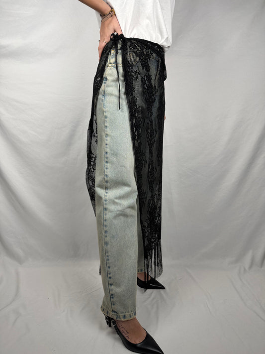 Gonna-Pareo Lungo Nero Vicolo