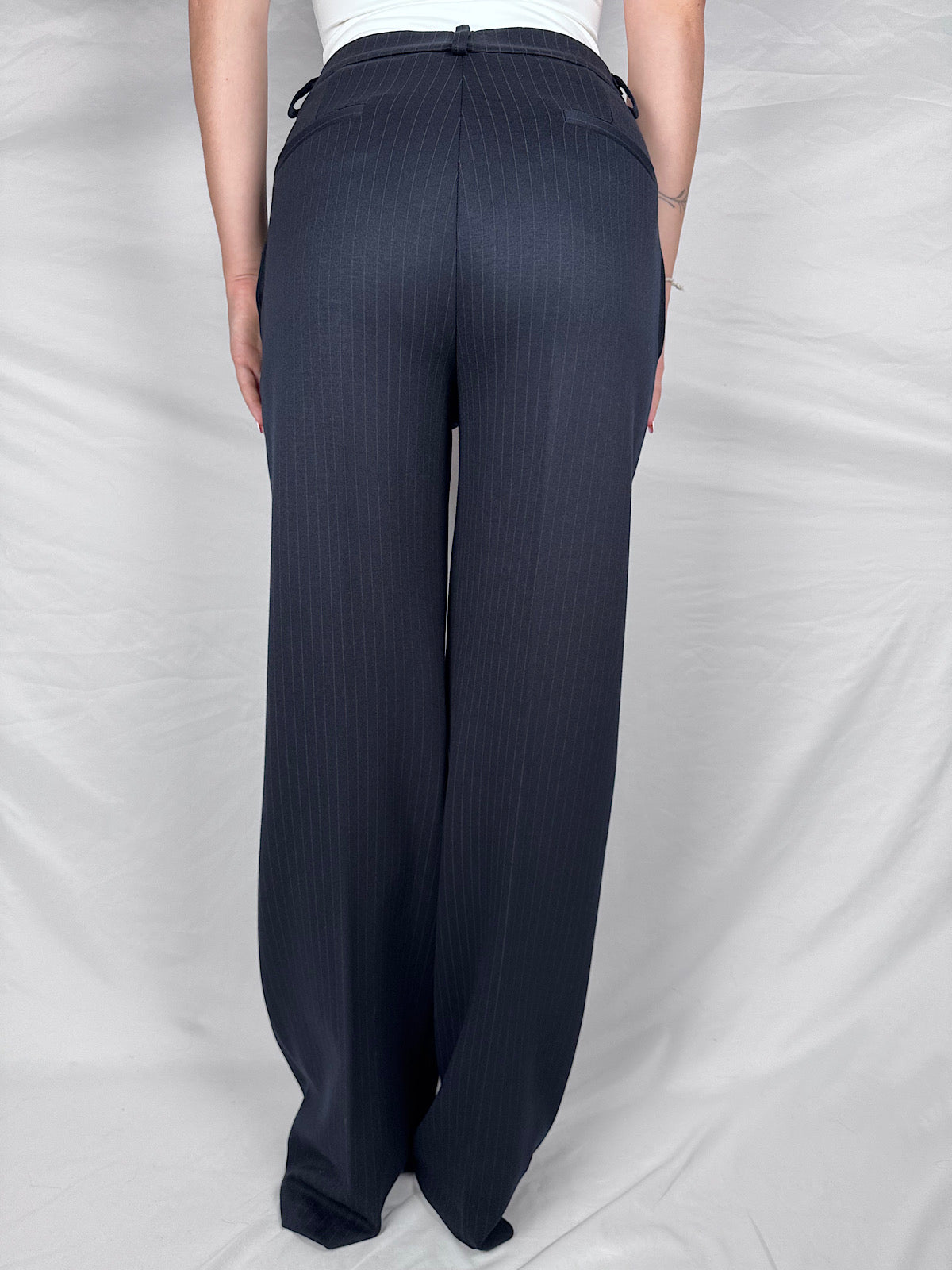 Pantalone Palazzo Gessato Vicolo Blu